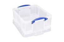 Really Useful Products - Bac de rangement plastique 18L transparent avec couvercle - Polypropylène résistant - Idéal entrepôt