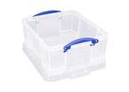 Really Useful Products - Bac de rangement plastique 18L transparent avec couvercle - Polypropylène résistant - Idéal entrepôt