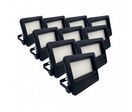 Pack de  10 - Projecteurs LED Extérieur 50W IP65 NOIR - Blanc Neutre 4000K - 5500K