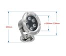 Lampe de Piscine 36W Submersible Acier Inoxydable IP68 DC24V - Blanc Neutre 4000K - 5500K
