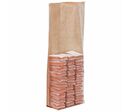 Sachet polypropylène dos kraft brun avec fond carton