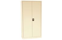 Manutan Expert - Armoire Métal Haute 195x92x42cm Beige - 4 Tablettes 60kg - Montée - Garantie 10 ans