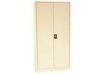 Manutan Expert - Armoire Métal Haute 195x92x42cm Beige - 4 Tablettes 60kg - Montée - Garantie 10 ans