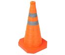 Manutan Expert - Cône de balisage rétractable H45cm Orange Nylon Réfléchissant - Sécurité et Visibilité