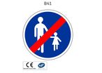 Panneau B41 Fin de chemin obligatoire pour piétons