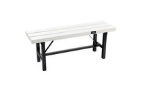 Manutan Expert - Banc Vestiaire PVC Blanc 1150mm - Structure Fer Noir - 10 Ans Garantie