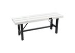 Manutan Expert - Banc Vestiaire PVC Blanc 1150mm - Structure Fer Noir - 10 Ans Garantie