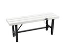 Manutan Expert - Banc Vestiaire PVC Blanc 1150mm - Structure Fer Noir - 10 Ans Garantie