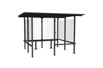 Manutan Expert - Abri Fumeur Beaufortain Anthracite - 4.05x2.44m - Verre Trempé &amp;amp; Acier Galvanisé - 10 Ans Garantie