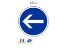 Panneau B21.2 Obligation de tourner à gauche