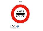 Panneau B5b Arrêt au poste de police