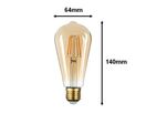 Ampoule E27 LED Filament Dimmable 8W ST64