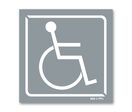Panneau picto handicapé - Fond gris