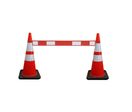 Pack 2 barrières plastique 1.20m avec fixations pour cône de chantier
