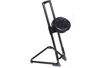 Manutan Expert - Tabouret Assis-Debout Polyuréthane Noir - Réglable 63-86cm - Charge 120kg - 10 Ans Garantie