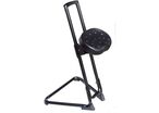 Manutan Expert - Tabouret Assis-Debout Polyuréthane Noir - Réglable 63-86cm - Charge 120kg - 10 Ans Garantie