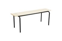 Banc de collectivité bois empilable 120 cm Hêtre Beige - Usage intensif 4 places - Robuste et durable