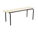 Banc de collectivité bois empilable 120 cm Hêtre Beige - Usage intensif 4 places - Robuste et durable