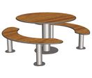 Table extérieure ronde - 6 places | TA183CP-6 Ligne Moka