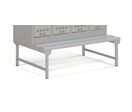 Socle banc simple face L.610 mm pour vestiaire monobloc