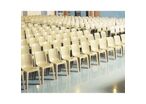 Chaise empilable en résine de synthèse Denver - Classement feu M2