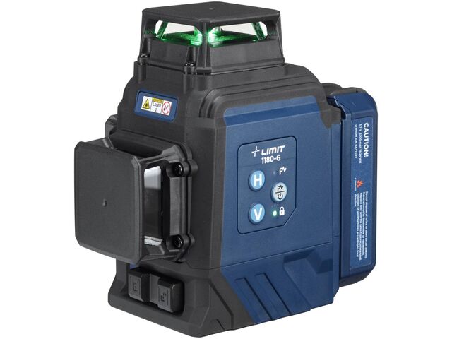 Laser multi-lignes croisé avec lumière laser verte 1 ligne horizontale à 360° et deux lignes verticales à 360° Limit LIMIT 1180-G