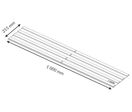 BANDE DE GUIDAGE 4 NERVURES INTERIEUR CLASSE Bfl-S1 A+ 1000mm x 215mm