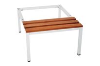 Manutan Expert - Socle-banc pour Vestiaire 2 Colonnes - 600 mm Gris Clair - Bois Noyer - Industrie Propre