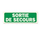Panneau sortie de secours - PHOTOLUMINESCENT en PVC 1 mm