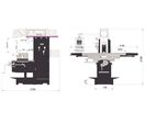 Fraiseuse universelle type Huron X 1290 mm Y 280 mm Z 400 mm 3 avances mécaniques ISO50 Optimill MT200