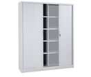 Manutan Expert - Armoire Métal Haute à Rideaux 198x160cm Gris Clair - 4 Tablettes 100kg - Acier M1 - Garantie 10 ans