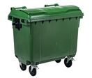 Manutan Expert - Conteneur à déchets vert 660L - 4 roues - Plastique recyclé 70% - Garantie 10 ans