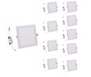 Pack de 10 - Spot LED Extra Plat Carré 12W Blanc CCT - 3000K/4000K/6000K