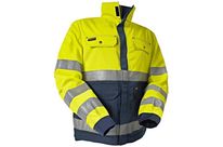 Parka Haute Visibilité, jaune et bleu marine