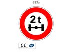 Panneau B13a Limitation de tonnage par essieu