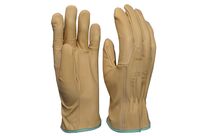 Gant de protection cuir beige confort travaux extérieurs 309BHBE