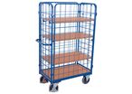 Chariot à 4 étagères mailles avec porte