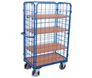 Chariot à 4 étagères mailles avec porte
