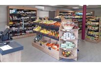 Gondole fruits et légumes et habillage bois