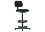 Nowy Styl - Chaise de travail Senior Réglable - Noir/Bleu - Assise Tissu 55.5-80cm - Support 120kg