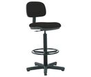 Nowy Styl - Chaise de travail Senior Réglable - Noir/Bleu - Assise Tissu 55.5-80cm - Support 120kg