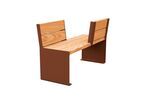 Banc face à face moderne