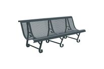 Banc public Mexico 3 pieds en tôle perforée - Trous carrés