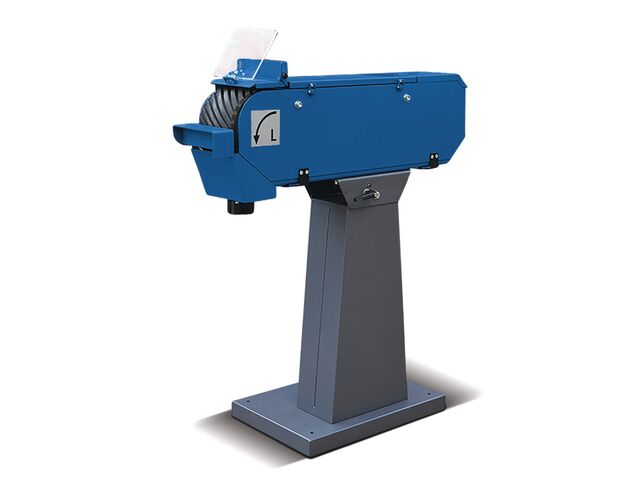 Ponceuse à bande pour métaux 75x2000 mm 18-36 m/s 3/4 kW 400V frein moteur arrêt d'urgence dia. roue motrice 240 mm 2 vit. Metallkraft MBSM75-240-2