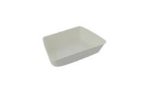 Ravier en pulpe blanc avec couche PLA 138x88 mm sur 33,5 mm de hauteur x 400 Firplast