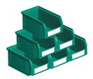 Lot de 50 bacs à bec plastique 1L vert