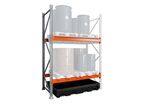 Extension pour rayonnage 18/405 avec bac de rétention PEMD - Pour huiles, fioul, gasoil,