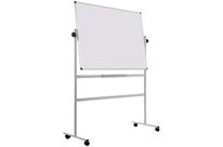 Bi-Office - Tableau Blanc Basculant Mobile 120x90 cm Émaillé Magnétique 2 Faces - Idéal Lean Management