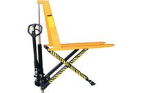 Silverstone - Transpalette Haute Levée à Ciseaux - 1000 kg - Hauteur Max 800 mm - Pompe Manuelle - Polyuréthane