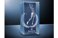 Trophée en verre gravure 2D ou 3D